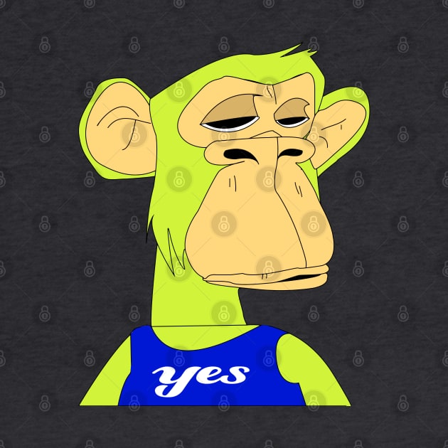 newest yes sad ape nft (non fungible token) by illustraa1